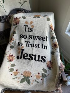 Tis So Sweet To Trust In Jesus Blanket