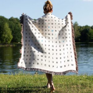 Personalized Word Search Woven Blanket
