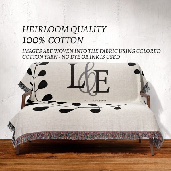 Throw Blanket Couple Initials