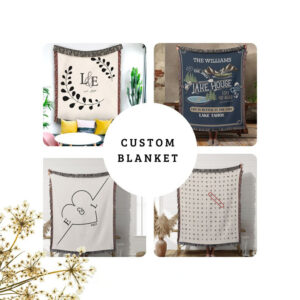 Pick your theme/color/message/match your decoration - Personalized Woven Blanket