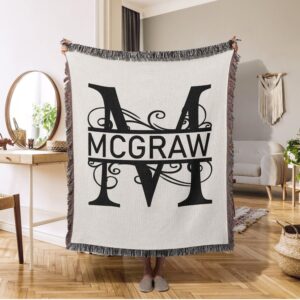 Personalized Wedding Last Name Blanket