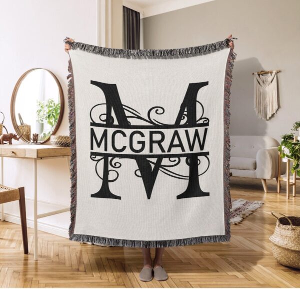 Personalized Wedding Last Name Blanket
