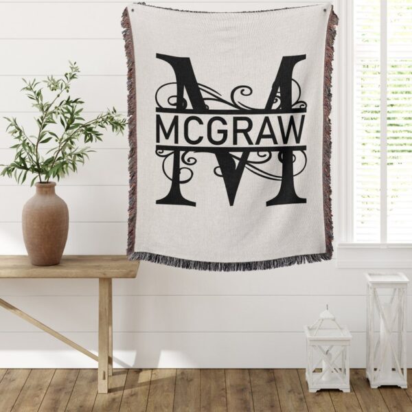 Personalized Wedding Last Name Blanket