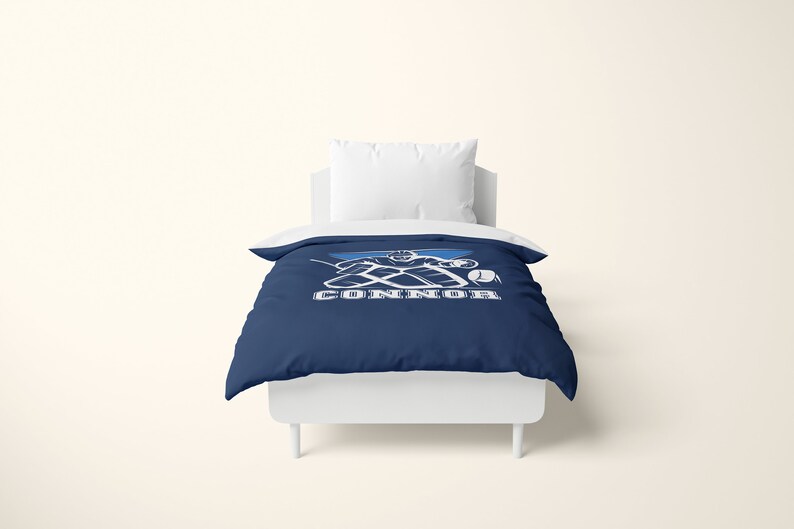 Hockey Bedding, Goalie Duvet Cover, Personalize your Duvet with your name, Custom Hockey Decor, Boys Hockey Bedding, Gifts for Sporty Kids