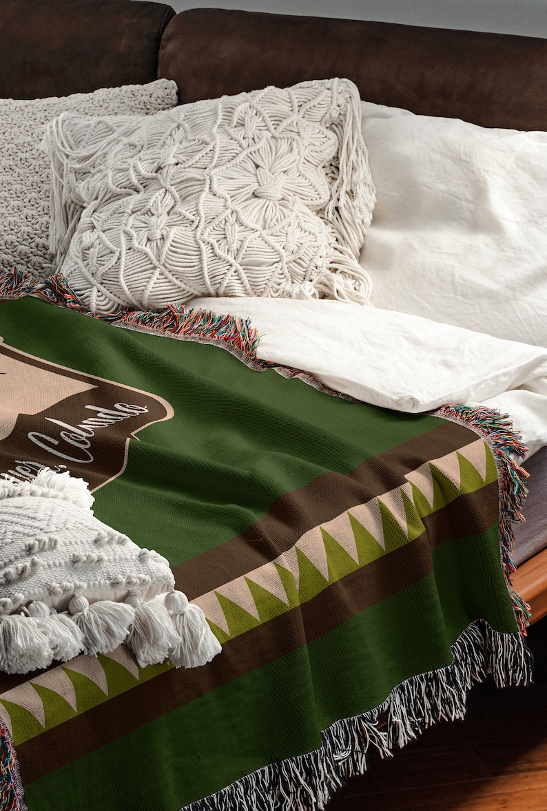 Personalized National Park Anniversary Cotton Woven Blanket, Outdoor, Camp Gift, Adventure, Wilde Life, Camp Road Trip, Adventuring Together