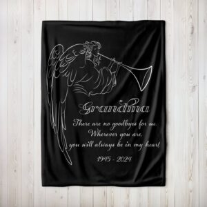 There are no goodbyes for us Blanket, Bereavement Gifts, Grief Gift, Memorial Blanket, Loss of Mother Gift, Sympathy Gift for Loss of Father