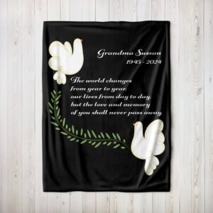 Love and Memory of you Blanket, Bereavement Gifts, Grief Gift, Memorial Blanket, Loss of Mother Gift, Sympathy Gift for Loss of Father