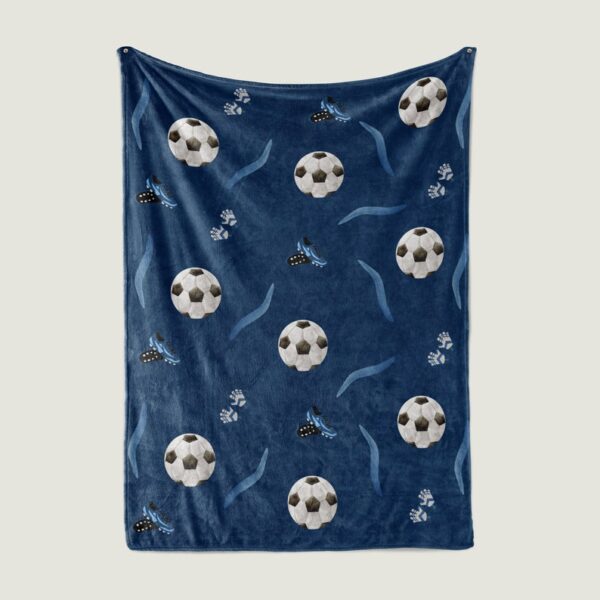 Soccer Blanket, Super Soft Warm Comfy Blanket with Soccer Theme, Great Soccer Gift and Boys Bedding decor