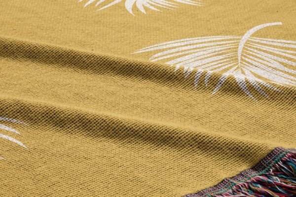 BOHO HANDMADE THROW Luxury Cotton Botanical leaf Decorative Woven Throw Blanket Wall Hanging Tapestry for Bed Sofa Couch Housewarming Gift