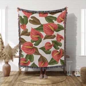 Calla Lily Flowers Throw Blanket - bloom to represent a sixth wedding anniversary or just for floral home decoration - Gift for her, Mom