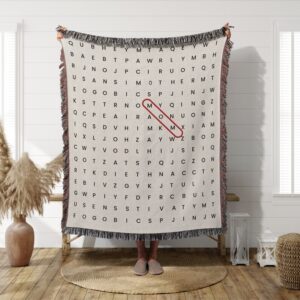 Personalized Word Search Woven Blanket