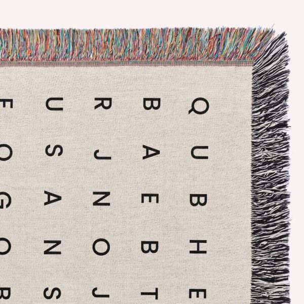 Personalized Word Search Woven Blanket