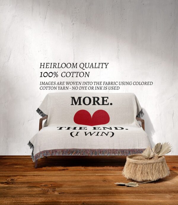 I LOVE YOU MORE Cotton Anniversary Gift Blanket For Girlfriend For Boyfriend For Wife For Husband First 2nd Anniversary Gift Valentines Gift
