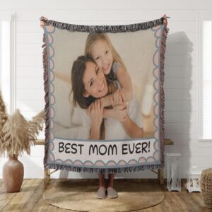 Mom Photo Blanket. Gift for Mom - Mothers Day Gift - Personalized Photo Blanket - Pictures Custom Blanket - Photo Gift - Anniversary Gift - Grandma Gift Adults
