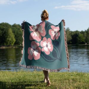 Personalized Flower Design, Matisse Woven Blanket, Matisse Soft Blanket, Matisse Sherpa Blanket, Matisse Area Rug, Matisse Pennant, Matisse Wall Tapestry - Trendy Matisse Minimal Style, Home Decoration, Housewarming Gift, Gift for Mom, Gift for Friend, Floral Nursery Decoration.