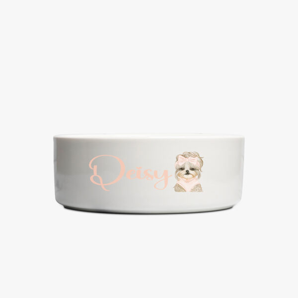 Cute Dog Bowl, Personalized Ceramic Dog Bowl, Food/Water Bowl for Pet, Cat Feeder Bowl, Puppy Gift, Paws Gifts